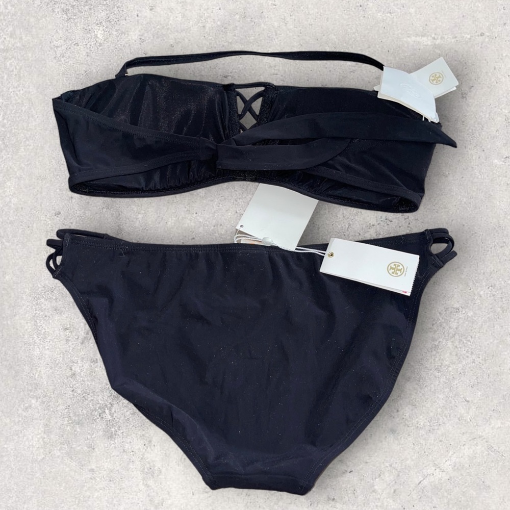 Tory Burch Black Halter Bikini Set w/ Criss Cross Bikini side cutout NWT… - Picture 9 of 10